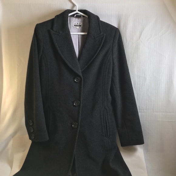 Dark Gray Dress Coat Sz 6 - Picture 1 of 9